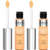 L'OREAL PARIS L'Oréal Paris Accord Parfait Radiant Serum Concealer Correttore in Siero Rimpolpa e Idratata Coprenza Media Finish Luminoso Neutralizza Occhiaie con Acido Ialuronico Tonalità 6N - 2 Flaconi da 11ml