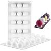 Angelkiss Stampo per cioccolato, stampo per dolci di alta qualità, sfera rotonda, stampo in silicone, con 15 fori, per mousse, muffin, budino, cubetti di ghiaccio, cioccolato, sapone fatto a mano.