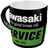 Nostalgic-Art Tazza da caffè, 330 ml, Kawasaki - Service - Idee regalo per biker, tazza in ceramica, design vintage