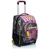 Seven Trolley Seven, Flying Dreams, Nero, 2 in 1 Zaino con Cross-Over System, Scuola & Viaggio