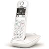 Gigaset AS690 Telefono Portatile Cordless con Vivavoce Alta Qualità, Tastiera Illuminata ed Ampio Display, Black List, Lista Chiamate Fatte, Ricevute e Perse, Bianco [Versione Italiana]