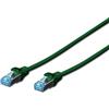 DIGITUS - Cavo patch Cat-5e, 1 m, schermatura SF-UTP, cavo CCA, guaina in PVC, colore: Verde, Cat-5e - 1 m, Cavo patch - SF-UTP - PVC - CCA