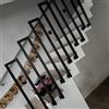 Cozykimo Ringhiera per scale a forma di U, corrimano per scale esterne, corrimano esterno, ringhiera per scale interne, ringhiera in ferro battuto, montaggio laterale, ringhiera a forma di u