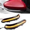 Yoegerery 2 pezzi indicatori di direzione dinamici a LED nello specchietto retrovisore per Peugeot 2008 208 2013-2020 per Citroen C3 C4 For Cactus 2016 Dinamico (Nero)