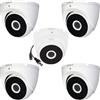 Dahua KIT 1-8 Telecamere Dahua 5MPX AHD DOME Focale Fissa 2.8 mm risoluzione ultra HD
