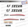 Adesivi motore marino fuoribordo selva Guppy 2,5 cv bianco barca stickers