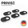 Privise - Webcam Cover, Copertura Webcam, Camera Cover Ultra Sottile per Smartphone, Tablet e Laptop, Copri Webcam per Privacy, Fatto in Germania - Nero, Confezione da 5 pz