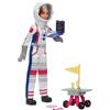 Barbie Carriere Astronauta 65 Anniversario, bambola con tuta e stivali spaziali e 10 accessori a tema, include un rover spaziale con ruote funzionanti, giocattolo per bambini, 3+ anni, HRG45