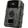 Logilink Fotocamera selvaggia con visione notturna, attivatore di calore e movimento, risoluzione Full HD 1080p, protezione IP66