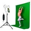 Disney Mickey Mouse Fotostudio Creator - Luce ad anello per selfie con cavalletto - Kit schermo verde con sfondo per foto e scatto remoto Bluetooth Ultimate Tiktok/YouTube