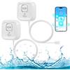KERUI Sensore Livello Acqua WIFI, Rilevatore Perdite Acqua Tubi con Cavo Sonda Esteso e Staccabile da 105 cm, Rilevatori di Acquada 100 dB con App Tuya, 3 Tipi di Rilevamento per Casa, Cucina, Bagno (2,4G)