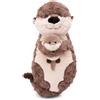 NICI Cuscino lontra Oda & Odalina 40x20cm Grigia - Soffice Cuscino in Materiale sostenibile per Bambini, Bambine, Neonati e Amanti dei Peluche - Ideale a casa, all'asilo o in Viaggio