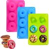JOYOLA 3 Pezzi Stampo Ciambelline Silicone, Stampo in Silicone per Ciambella, 6 Cavità Stampo per Ciambelle, Anti Aderente Stampo Ciambelline, Stampi Ciambelline per Ciambella, Torte, Bagel, Muffin