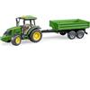 Bruder 02108 Agri Trattore John Deere 5115M con Rimorchio
