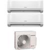 Hitachi Condizionatore Climatizzatore Hitachi Dual Split Inverter R-32 Serie AIRHOME 600 9000+12000 BTU Con RAM-G43N2HAE Wi-Fi Integrato 9+12