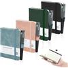 Mulaibdin 4 Pezzi Taccuino Tascabile, Quaderno Appunti Piccolo, Block Notes Piccoli con Penna, Taccuino A7 Righe con Elastico, Mini Taccuini Tascabili per Scolastiche,Ufficio,Diari, 200 Pagine