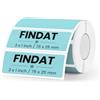FINDAT Etichette Termiche Blu 76 X 25 mm Rotolo Vinile Impermeabile Stampabile Adesivi Termici per Ufficio Designs Codice a Barre Spedizione 500 pezzi.