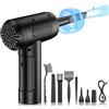 Apkezel Aria Compressa Elettrico Air Duster, 3 Velocità 91000 giri/min Soffiatore Aria Compressa, Spray Aria compressa Soffiatore pc Con batteria da 6000mAh per laptop, tastiera, auto