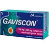 Reckitt Benckiser H.(It.) Spa Gaviscon 500 Mg + 267 Mg Compresse Masticabili Gusto Menta 24 Compresse In Blister