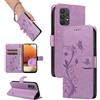 SRISHP Cover per Samsung Galaxy A32 5G, Magnetica Cover a Libro con Slot per Schede, Custodia in PU Pelle Portafoglio per Galaxy A32 5G, Viola