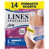 Lines Specialist Pants Plus, Mutande Assorbenti per Incontinenza Donna, Vita Alta, Femminili e Discreti, Zero Odore e Barriere Laterali Protettive, Taglia L, 2 Confezioni da 7