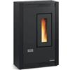 EXTRAFLAME Luisella 5.0 stufa ventilata a pellet 5,1 Kw in acciaio verniciato nero codice prod: 001288202