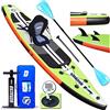 DURAERO Tavole gonfiabili da stand up paddle, 330 x 76 x 15 cm, fino a 150 kg, cuscino integrato a 3 pinne, supporto per fotocamera, doppia pagaia regolabile, accessori completi, Verde