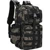 HUNTVP Zaino Militare 30L, Zaino Uomo Sportivo Zaino Tattico 30 Litri, Zaino Miltec per Viaggio Trekking Ciclismo All'aperto Campeggio Escursionismo,Camouflage