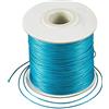 Craftdady 160 metri 0,5 mm corda intrecciata in poliestere cerato, gioielli fai da te, macramè, corda per perline con rocchetto, Darkcyan