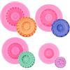 Cuayaes 4 Pezzi Stampi in Silicone per Dolci, Antiaderente Stampo Silicone a Forma di Pneumatici 3D per Torte, Cupcake, Pasticceria, Dessert, Argilla Polimerica,Artigianato, Sapone, Candele，Gelatina