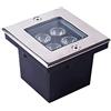 WZYDYDY Faretti da Incasso A Pavimento Quadrato 4W Faretto Calpestabile LED Vetro Temperato Elevata capacità di Carico IP67 Impermeabile for Esterno, Giardino, Terrazzo, Strada(Warm White Light,12V)