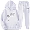 Generico Tuta Donna Completa Offerta Sportiva Firmate Felpa Con Cappuccio e Jogging Pantaloni Set Coordinati Abbigliamento Curvy Comode Completo 2 Pezzi Tute Da Ginnastica Corsa Completi Lavoro Casual Complete