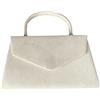 Purple possum® Pochette da sera color avorio con manico superiore color crema, Avorio, Crema, Beige, Nudo, Bianco Spento, Naturale, Medium