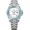 PAGRNE DESIGN Pagani Design Uomo Meccanico GMT Acciaio Inossidabile Impermeabile Orologio Da Polso Zaffiro Vetro Acciaio Inox Ceramica Orologi Orologio per Uomo（Blu cielo bianco-5）