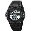 Gosasa, orologio da polso da uomo, analogico, digitale, con grande quadrante e scossa, impermeabile, fino a 50 m, sveglia, cronometro, lancette luminose, orologio sportivo a LED Khaki Black