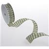 Deko AS GmbH Quadri Band con Filo Metallico Bordo - Verde Oliva - 25 mm su 25 m Rotolo - 64098 25 66