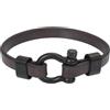 iXXXi Men Bracciale in pelle da uomo Mick Nero | 20cm, Medium, Acciaio inossidabile, Nessuna pietra preziosa