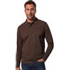 JP 1880 Maglia Basic in piqué con Maniche Lunghe e Colletto Polo, Fino alla tg. 8XL Marrone Mogano 3XL 799230115-3XL