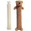 Bseical Borsa Acqua Calda Peluche, 2 Litri Borsa Acqua Calda Lunga, 80 x 15cm Borsa Dell'Acqua Gomma Premium, Boule Acqua Calda Per Collo E Spalle, Schiena, Gambe E Vita