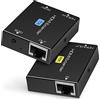 Ozvavzk HDMI Extender 200ft Over Cat5e/6/7 Ethernet Trasmettitore HDMI Ricevitore Supporto 1080p 3D HDCP EDID POC (Solo bisogno di alimentazione TX per lavoro)