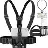 ChromLives Set 3 in 1 Supporto Mani Libere - Cinghia per il Petto + Supporto Testa + Collo Compatibile con GoPro Telefono Action Camera Chest Mount