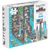 Bopster Puzzle New York 180 pezzi - Puzzle Adulti con Porta Puzzle - Puzzle Arte e Panorama di New York City - Puzzle Grandi Dimensioni per Adulti e Bambini 8 Bit Pixel Art di Bopster 57x42