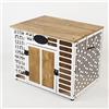 Ultimate Premium Products Mobili in metallo e legno per gabbie per cani, moderni, per uso interno, cuccia per cani, gatti, in legno, su metallo, per animali domestici, piccola e media (grande, 44,09 W x 35,03 H × 32,67 D,