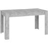 Pxznbe Tavolo da Pranzo Cucina Grigio Cemento 140x74,5x76 cm in Truciolato Stile Minimalista Tavolo da Salotto Ristorante Zona Pranzo per Posizionare Cibi Bevande Altri Oggetti Decorativi