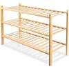 BAM BOO BOX Bambù Scarpiera - 3 Livelli Scarpiera Ingresso - 68 x 28 x 46 cm - Porta Scarpe Salvaspazio - Scarpiera da Esterno - Porta Scarpe - Panca Scarpiera da Ingresso (Naturale)