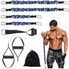 DASKING Set di fasce di resistenza in lattice naturale, 4 pezzi, tubo di resistenza da 22,7 kg con maniglie, ancoraggio per porta per stretching del corpo, allenamento muscolare, fisioterapia,