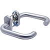 APECS Pomelli per porta a rosetta ovale in acciaio inossidabile per porta principale e porte interne, maniglia a pressione modello U-H-0903