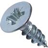 AERZETIX - Set di 100 - Vite per legno - Ø6x20mm - Acciaio zincato - Metallo - Testa fresata - Impronta Cruciforme Pozidriv - Colore argento - C44840