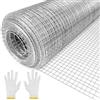 4BAOHUI Rete metallica a maglia fine, 40 cm x 5 m, per aiuole rialzate, rete metallica zincata, larghezza maglie 6 mm, rete metallica come filo di coniglio, rete per conigli, rete di gallina