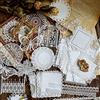Wuuooei Carta Pizzo Decorativo, 40Pcs Carta Decorativa Scrapbooking, Carta Pizzo per Decoupage, Carta Artistica Decorata, Farfalle Foglie Fiori Pizzo per Scrapbooking Diario Etichette Regalo Album Fotografici